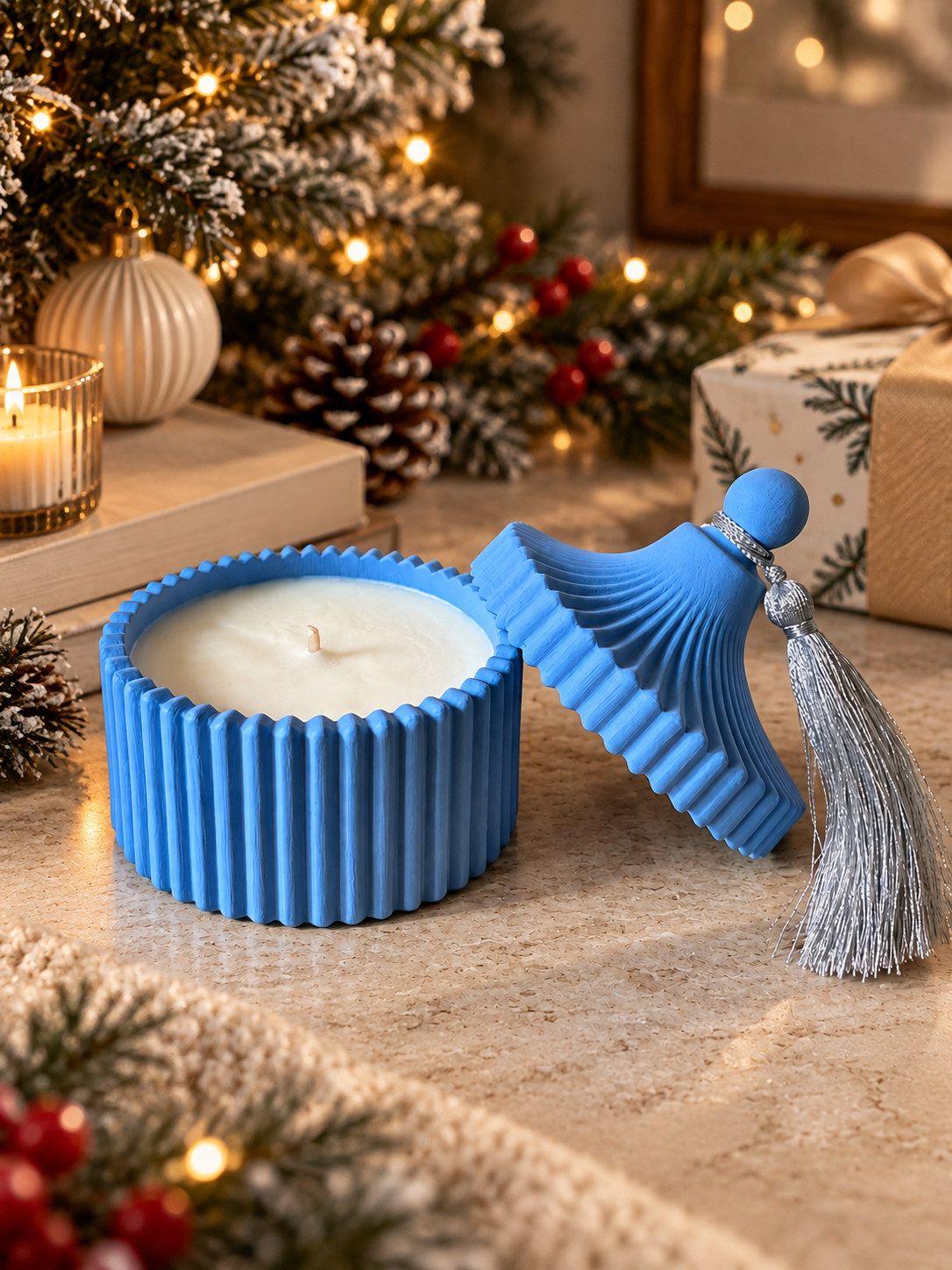 Lumânare carusel bleo Cosy Christmas