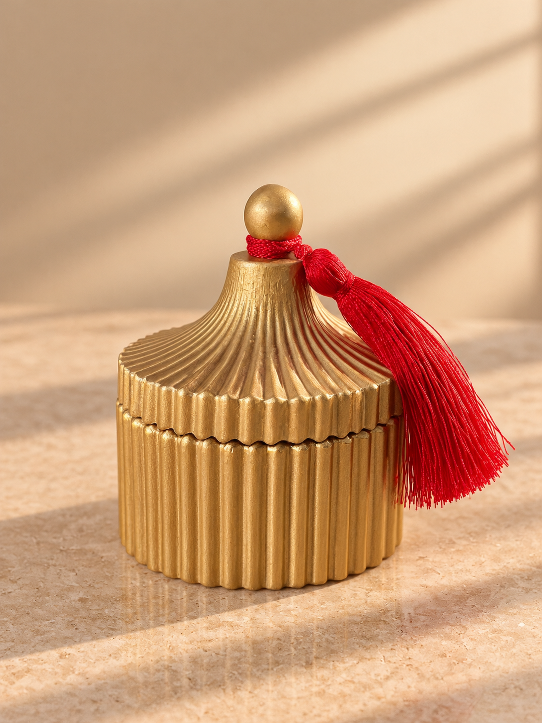Lumânare carusel aurie Fireside
