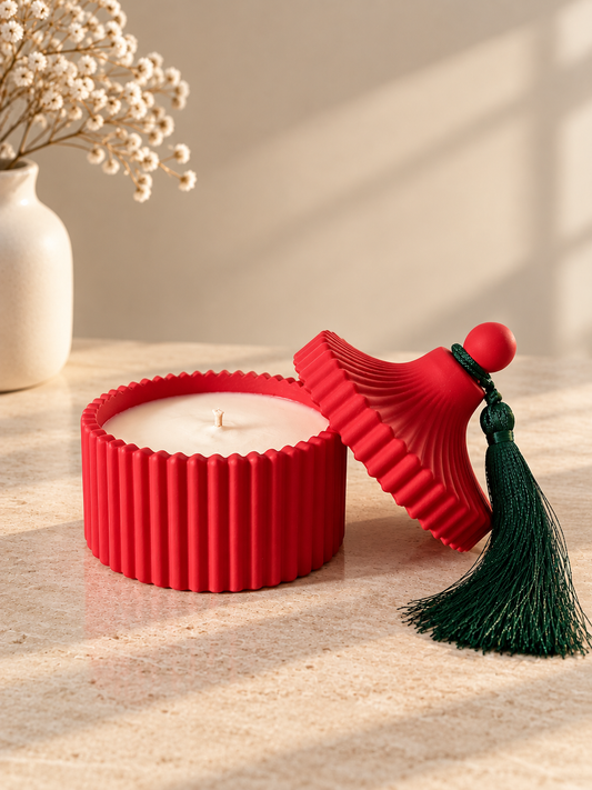 Lumânare carusel roșie Christmas Spice