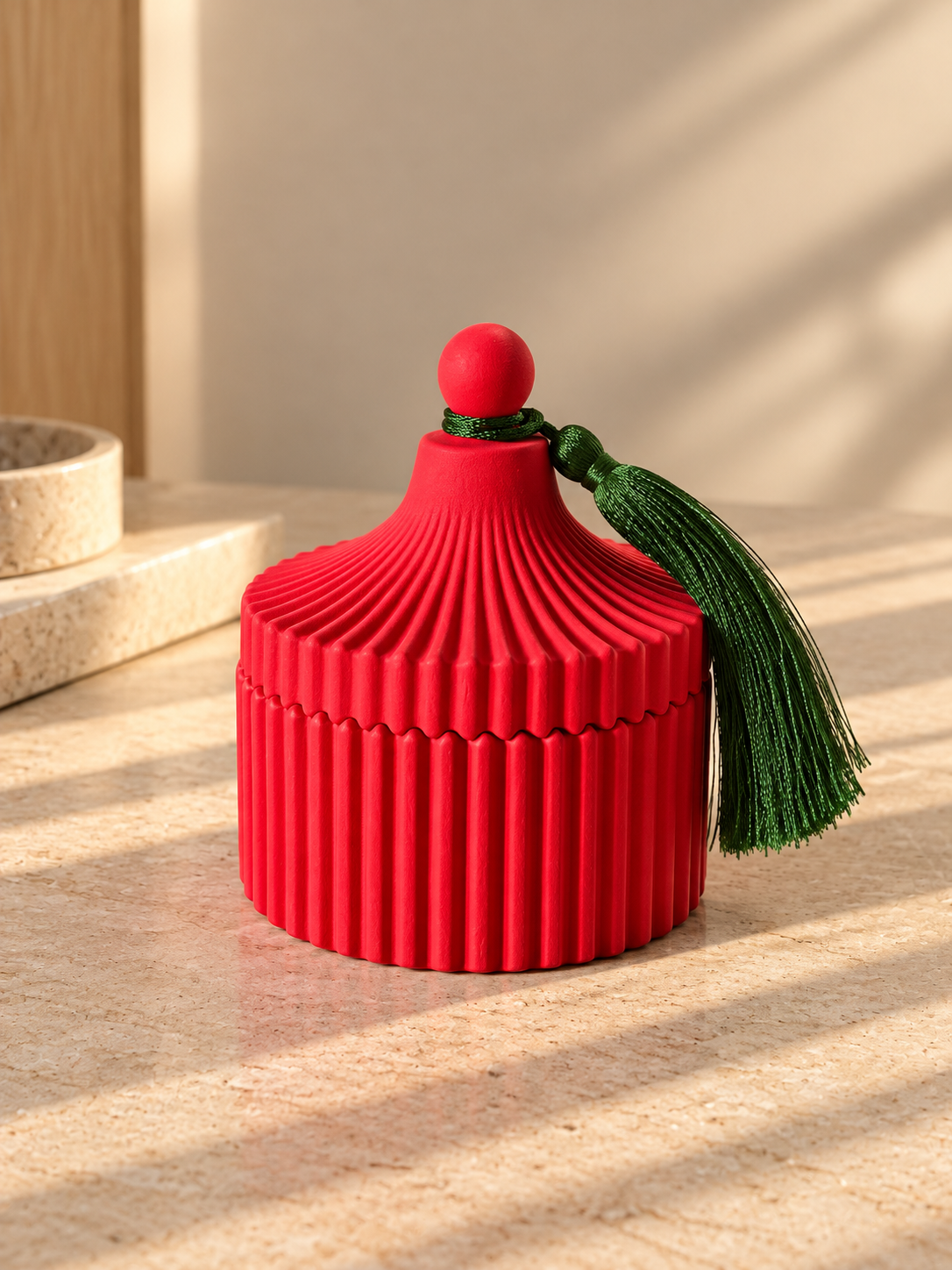 Lumânare carusel roșie Christmas Spice